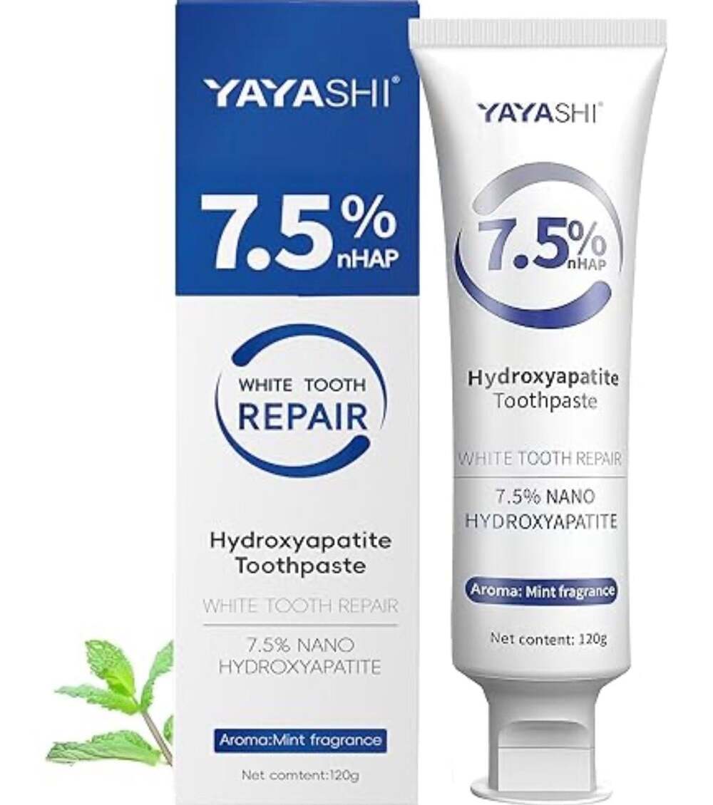 YAYASHI 7.5% nHAP Hydroxyapatite Toothpaste White Tooth Repair Mint 120g